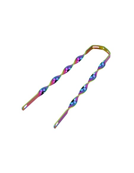 20 Flat Twisted Fender Braces Oil Slick.